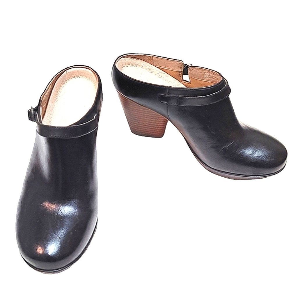 Dansko Black Mules with Strap